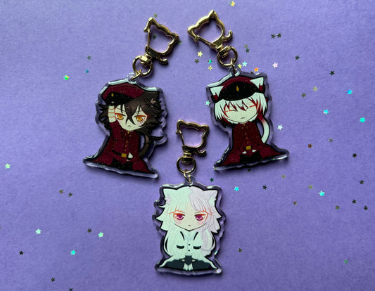 BUNGOU STRAY DOGS - SITTING CAT CHARM - DOA/HUNTING DOGS