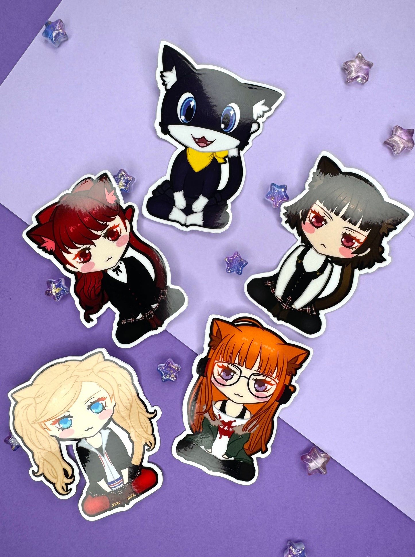 PERSONA 5 ROYAL - SITTING CAT STICKER GIRLS & CATS